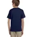 5370 Hanes® Heavyweight 50/50 Youth T-shirt in Navy back view