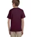 5370 Hanes® Heavyweight 50/50 Youth T-shirt in Maroon back view