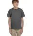 5370 Hanes® Heavyweight 50/50 Youth T-shirt in Smoke gray front view