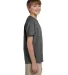 5370 Hanes® Heavyweight 50/50 Youth T-shirt in Smoke gray side view