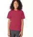 5370 Hanes® Heavyweight 50/50 Youth T-shirt in Heather red front view