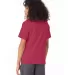 5370 Hanes® Heavyweight 50/50 Youth T-shirt in Heather red back view
