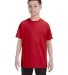 5450 Hanes® Authentic Tagless Youth T-shirt in Deep red front view