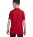 5450 Hanes® Authentic Tagless Youth T-shirt in Deep red back view
