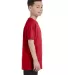 5450 Hanes® Authentic Tagless Youth T-shirt in Deep red side view