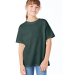 Hanes 5480 Heavyweight Youth T-shirt in Athletic dk gren front view