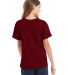 Hanes 5480 Heavyweight Youth T-shirt in Athltc cardinal back view
