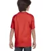 5480 Hanes® Heavyweight Youth T-shirt in Deep red back view