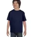 5480 Hanes® Heavyweight Youth T-shirt in Navy front view