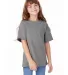 5480 Hanes® Heavyweight Youth T-shirt in Oxford gray front view
