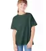 5480 Hanes® Heavyweight Youth T-shirt in Athletic dk gren front view