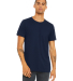 BELLA+CANVAS 3001 Soft Cotton T-shirt in Navy front view