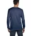 BELLA+CANVAS 3501 Long Sleeve T-Shirt in Navy triblend back view