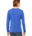 BELLA+CANVAS 3501 Long Sleeve T-Shirt in Tr royal triblnd back view