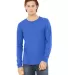BELLA+CANVAS 3501 Long Sleeve T-Shirt in Tr royal triblnd front view