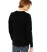 BELLA+CANVAS 3501 Long Sleeve T-Shirt in Solid blk trblnd back view