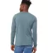 BELLA+CANVAS 3501 Long Sleeve T-Shirt in Denim triblend back view