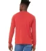 BELLA+CANVAS 3501 Long Sleeve T-Shirt in Red triblend back view