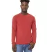 BELLA+CANVAS 3501 Long Sleeve T-Shirt in Red triblend front view