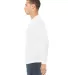 BELLA+CANVAS 3501 Long Sleeve T-Shirt in Solid wht trblnd side view