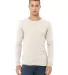 BELLA+CANVAS 3501 Long Sleeve T-Shirt in Oatmeal triblend front view