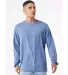 BELLA+CANVAS 3501 Long Sleeve T-Shirt in Blue triblend front view