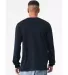 BELLA+CANVAS 3501 Long Sleeve T-Shirt in Solid nvy trblnd back view