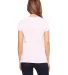 BELLA 6005 Womens V-Neck T-shirt in Pink back view
