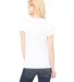 BELLA 6005 Womens V-Neck T-shirt in White back view