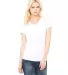 BELLA 6005 Womens V-Neck T-shirt in White front view