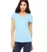 BELLA 6005 Womens V-Neck T-shirt in Ocean blue front view