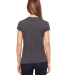 BELLA 6005 Womens V-Neck T-shirt in Dark gry heather back view