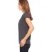BELLA 6005 Womens V-Neck T-shirt in Dark gry heather side view