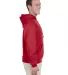 996M JERZEES® NuBlend™ Hooded Pullover Sweatshi TRUE RED side view