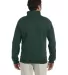 JERZEES SUPER SWEATS 1/4 Zip Sweatshirt with Cadet FOREST GREEN back view