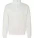 JERZEES 995 Adult New Blend Zip Cadet Collar Sweat WHITE front view