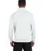 JERZEES 995 Adult New Blend Zip Cadet Collar Sweat WHITE back view