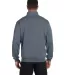 JERZEES 995 Adult New Blend Zip Cadet Collar Sweat CHARCOAL GREY back view