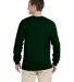 2400 Gildan Ultra Cotton Long Sleeve T Shirt  in Forest green back view