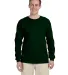 2400 Gildan Ultra Cotton Long Sleeve T Shirt  in Forest green front view