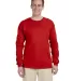 2400 Gildan Ultra Cotton Long Sleeve T Shirt  in Red front view