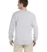 2400 Gildan Ultra Cotton Long Sleeve T Shirt  in Ash grey back view