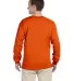 2400 Gildan Ultra Cotton Long Sleeve T Shirt  in Orange back view