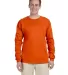 2400 Gildan Ultra Cotton Long Sleeve T Shirt  in Orange front view