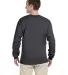 2400 Gildan Ultra Cotton Long Sleeve T Shirt  in Charcoal back view