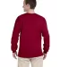 2400 Gildan Ultra Cotton Long Sleeve T Shirt  in Cardinal red back view