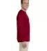 2400 Gildan Ultra Cotton Long Sleeve T Shirt  in Cardinal red side view