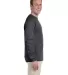 2400 Gildan Ultra Cotton Long Sleeve T Shirt  in Dark heather side view