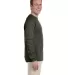 2400 Gildan Ultra Cotton Long Sleeve T Shirt  in Military green side view