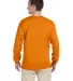 2400 Gildan Ultra Cotton Long Sleeve T Shirt  in S orange back view